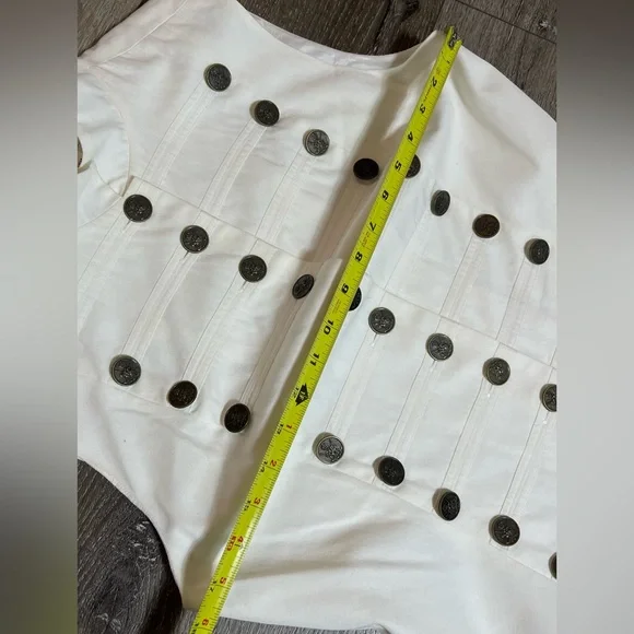 💯cotton Elegant White Buttoned Women's Vest - Picture 6 of 10